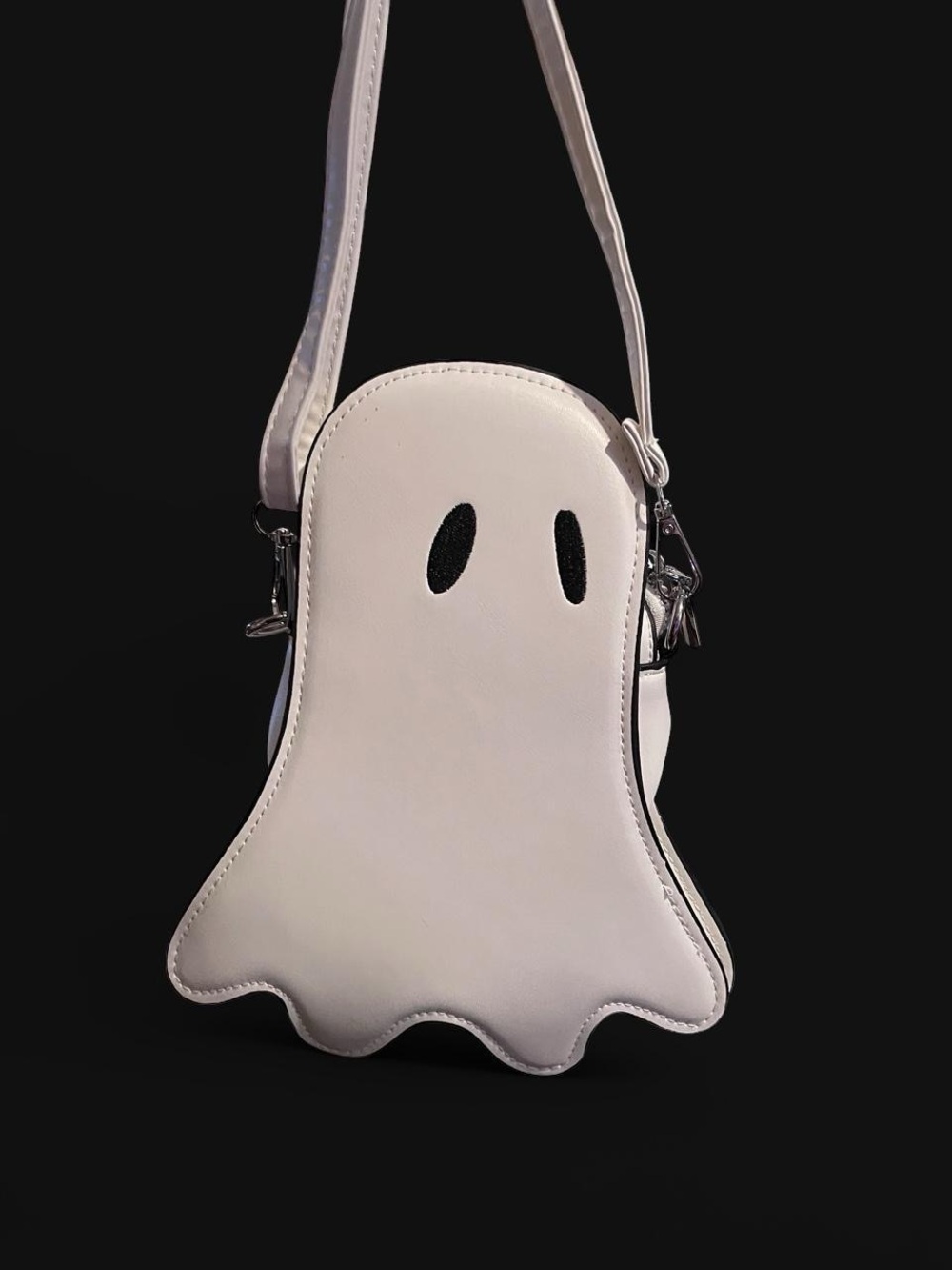 Brand New White Ghost Crossbody Bag - Cute Halloween Spooky Novelty Purse - Picture 2 of 8
